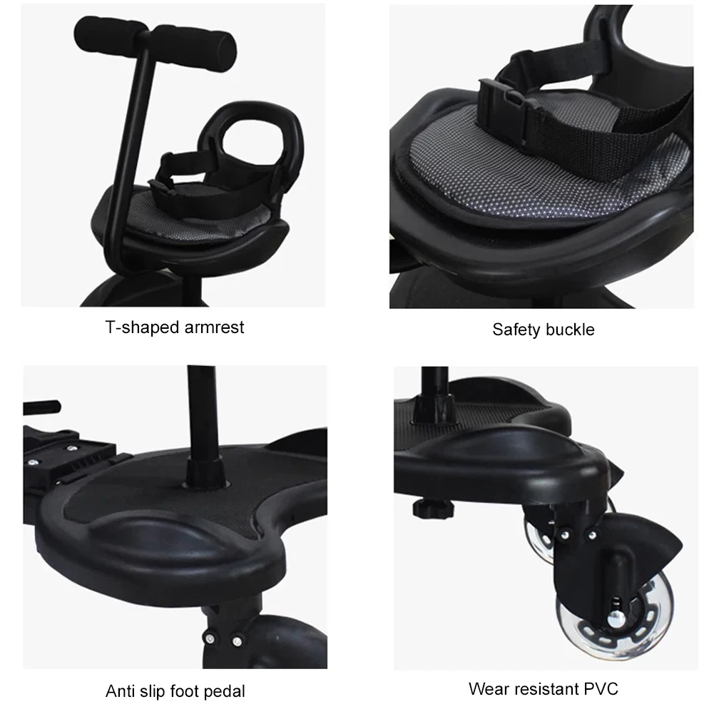 Adaptador de Pedal para cochecitos de bebé, adaptador de Pedal para cochecito de niños, remolque auxiliar para niños, accesorios para tablero de paso