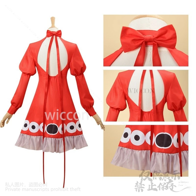 Mikuu r-906 Anime Gioco Progetto Costume Cosplay Sekai Lolita Dress Parrucche horror per Jirai Kei Ragazze Occhio del diavolo rosso Personalizzato