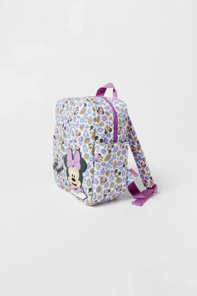 Bonito mickey e minnie mochila das crianças disney meninas dos desenhos animados impressão grande capacidade de armazenamento livro jardim de infância saco escolar do bebê