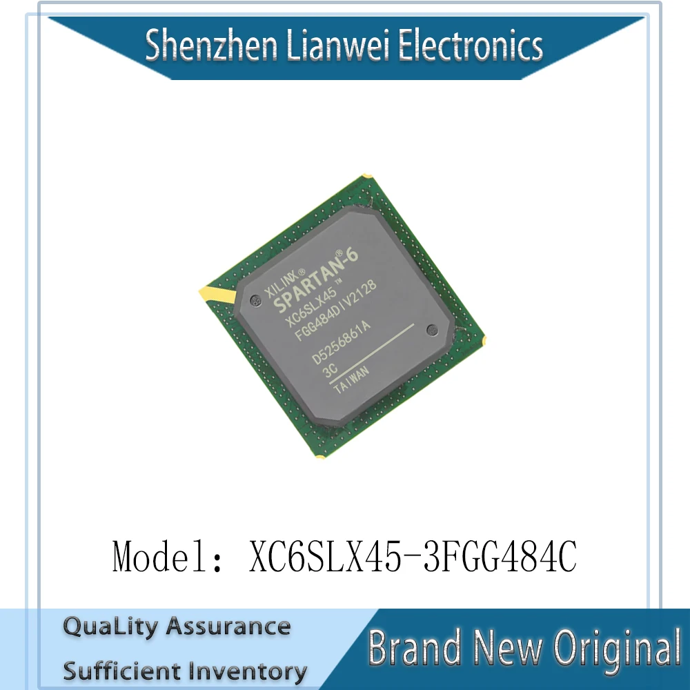 

100% New Original XC6SLX45 XC6SLX45-3FGG484C XC6SLX45-FGG484 IC Chipset BGA-484