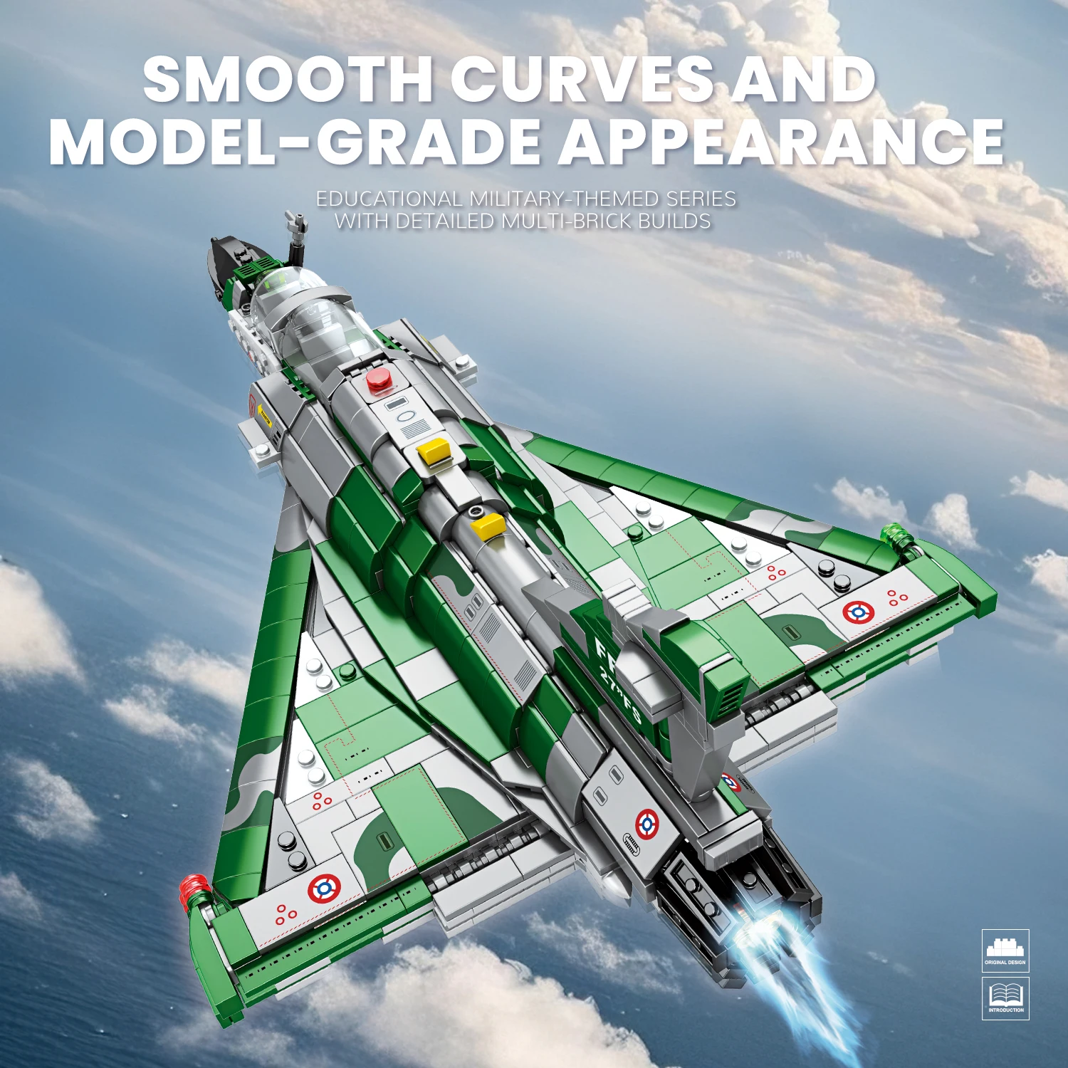 Tecnico Francia Mirage 2000 Supersonic Fighter Aereo Building Blocks Modello Kit Militare WW2 Aereo Regalo FAI DA TE Per I Ragazzi Bambini