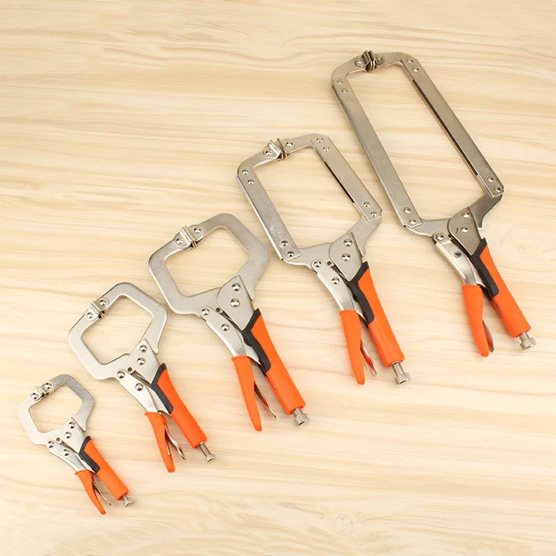 6/9/11/14/18 inch Multi-function Steel C Clamp High Quality Grip Locking Plier Woodworking Tools Clamps Clips Face Clamp