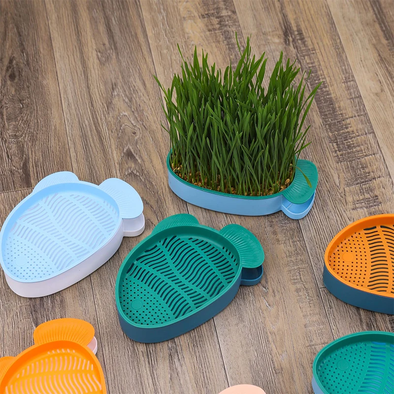 Hierarchical Design Cat Grass Cultivation Cup Reusable Catnip Soilless Growing Container Seed Germination Tray Planting Box