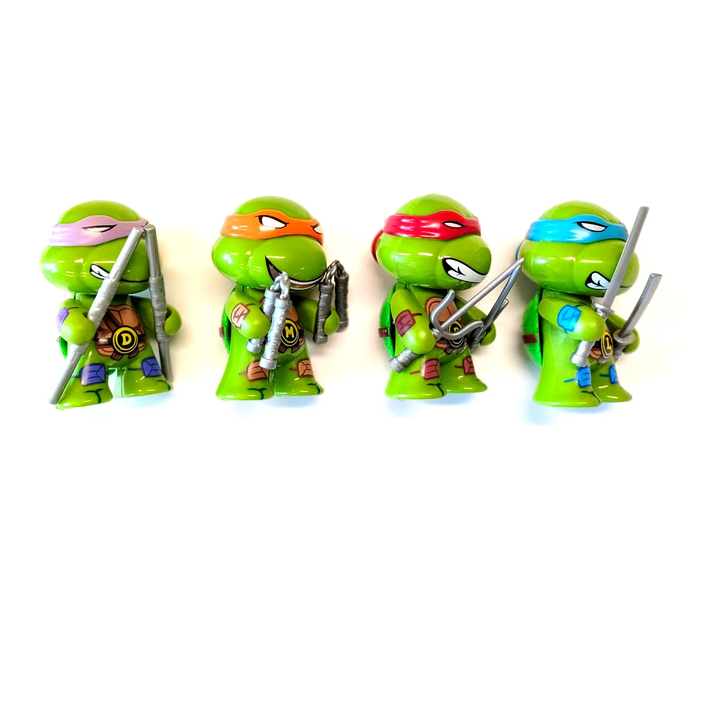 4 teile/satz Kawaii Teenage Mutant Ninja Turtles Michelangelo Donatello Action Figure Auto Ornamente Decor Tmnt Modell Kinder Hobby Spielzeug – Detail 3
