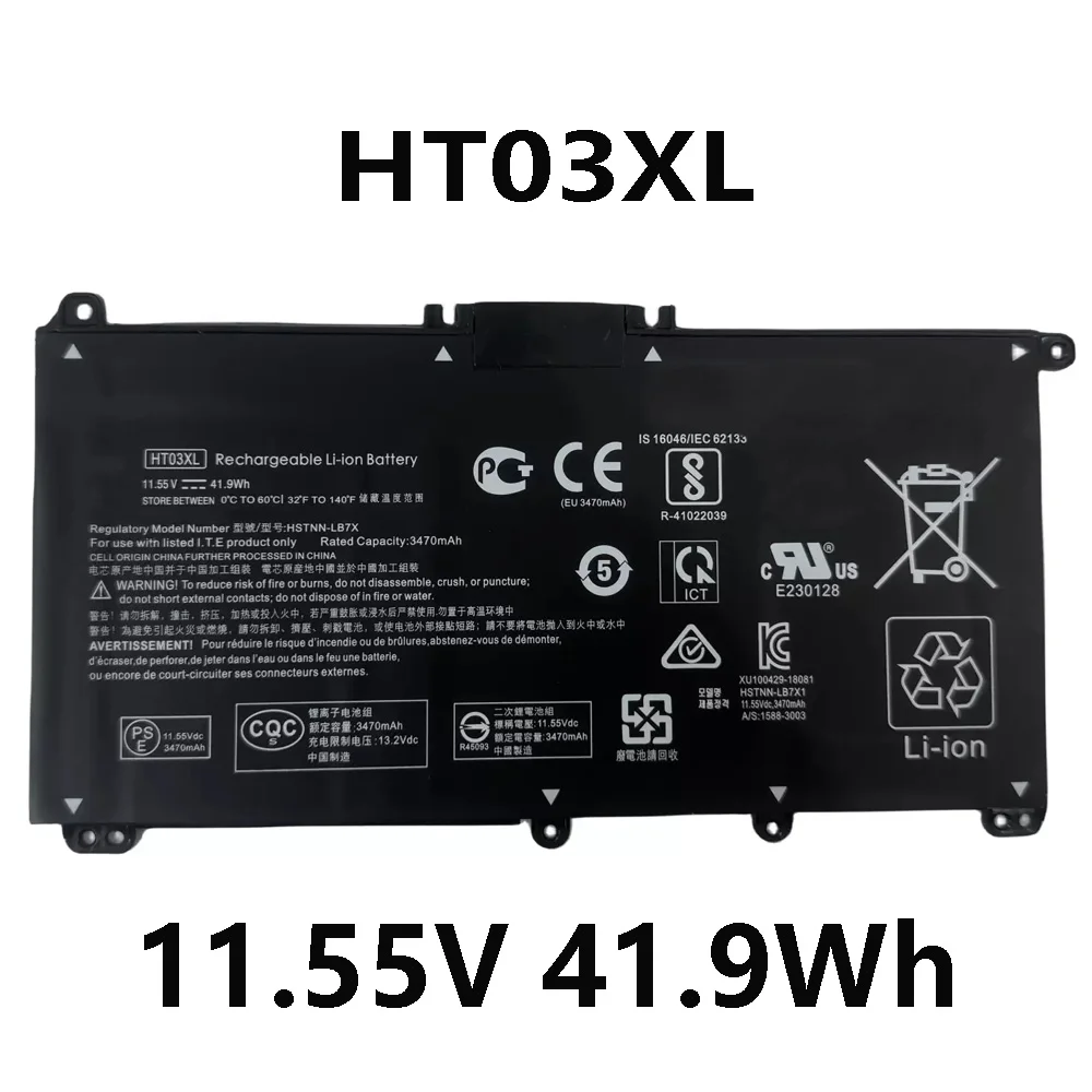 

HT03XL 11,55 В 41,9 Втч аккумулятор для ноутбука HP Pavilion 14-CE0000 15-CR0000 15-CW0000 17-BY0000 250 G7, 255 G7 серии HSTNN-DB8R