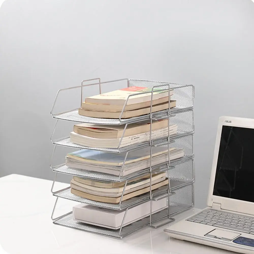 Fashion Desktop Organizer Stackable File Rack File Organizer Papers Rack A4 File Storage Tray INS Style Minimalism Receipt