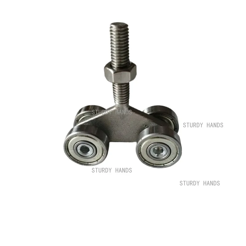 2PCS Heavy Duty Bearing Door Hanging Wheel M8 Screw Wooden Door Track Hanging Wheel Sliding Door Rollers Hardware Accessories