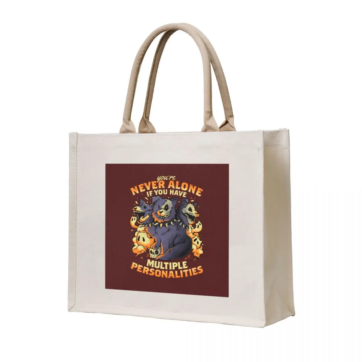 

Multiple Personalities - Funny Evil Hell Dog Gift Tote Bag Women's beach bags Women's shopper bag foldable reusable bag