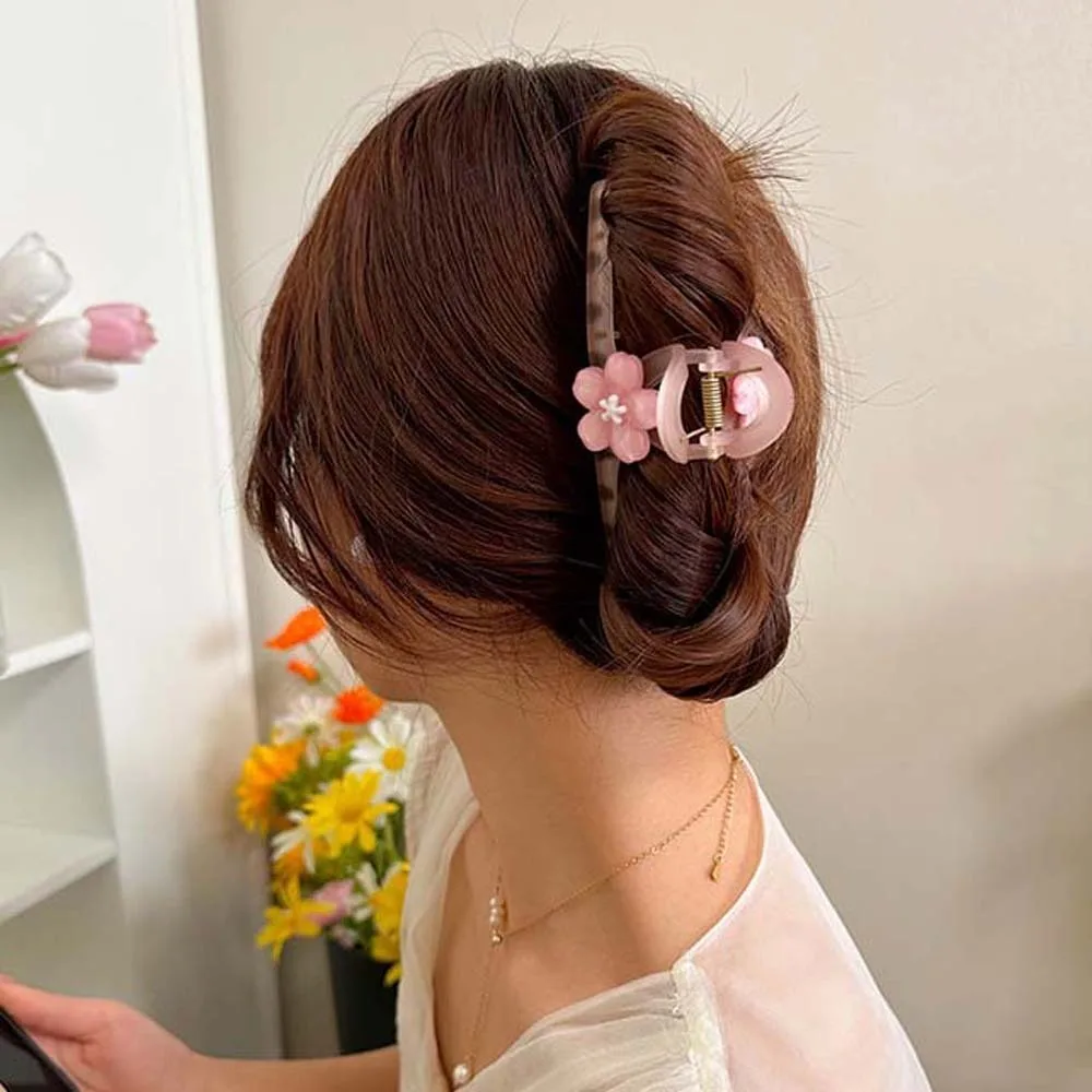 Kawaii ساكورا ساكورا دبوس الشعر إكسسوارات الشعر زهر الكرز زهرة مشبك شعر الانفجارات مقاطع جانبية الوردي الحلو المشابك النساء