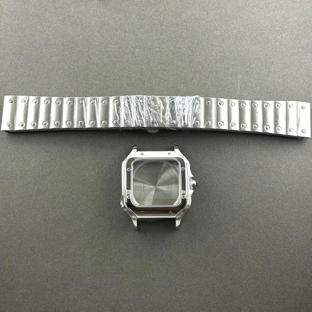 38mm Square Watch Case NH35 Case Set 316L Steel Watch Repair and Modification Parts for NH36 NH35 Automatic Movements NH36 Watch