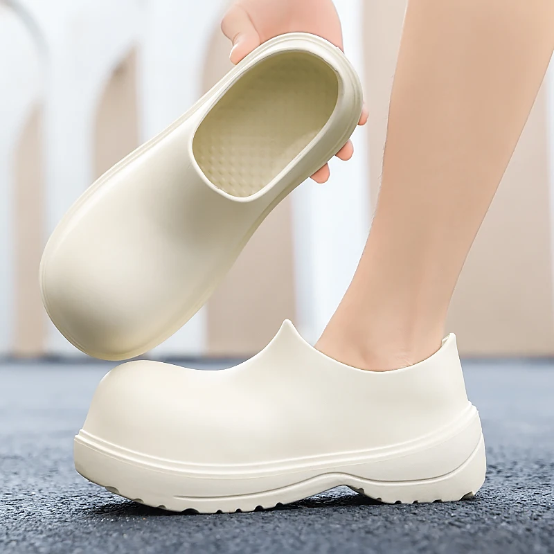 2025 Spring and Summer New Slippers, Lightweight Couple Big-head Shoes, Chef Shoes Non-slip Hotel Restaurant Men\'s Shoes