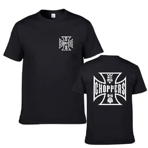 

Летняя модная мужская футболка с принтом West Coast Choppers, ультратонкий крой, длина рукава 9/10, воротник Хенли, молодежная трендовая одежда
