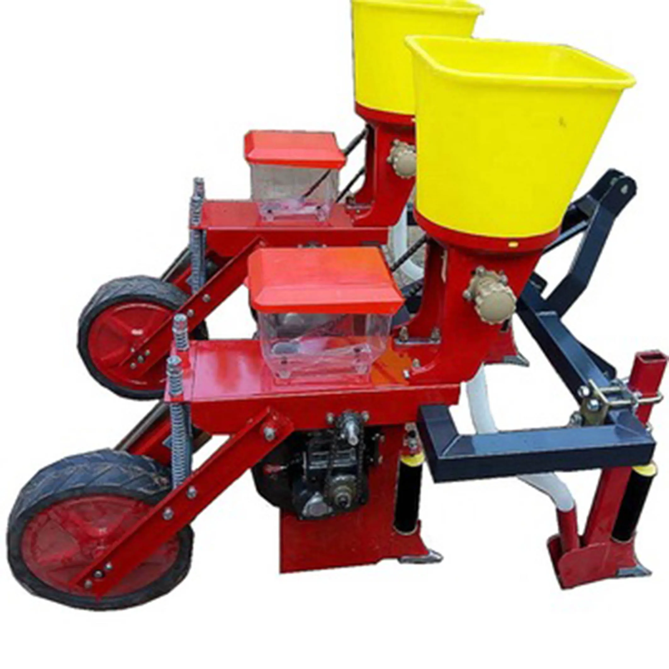 High-Performance Agricultural Seeder Machinery Tractor mounted 3 Rows seeder Planter with Fertilizer maize seeder