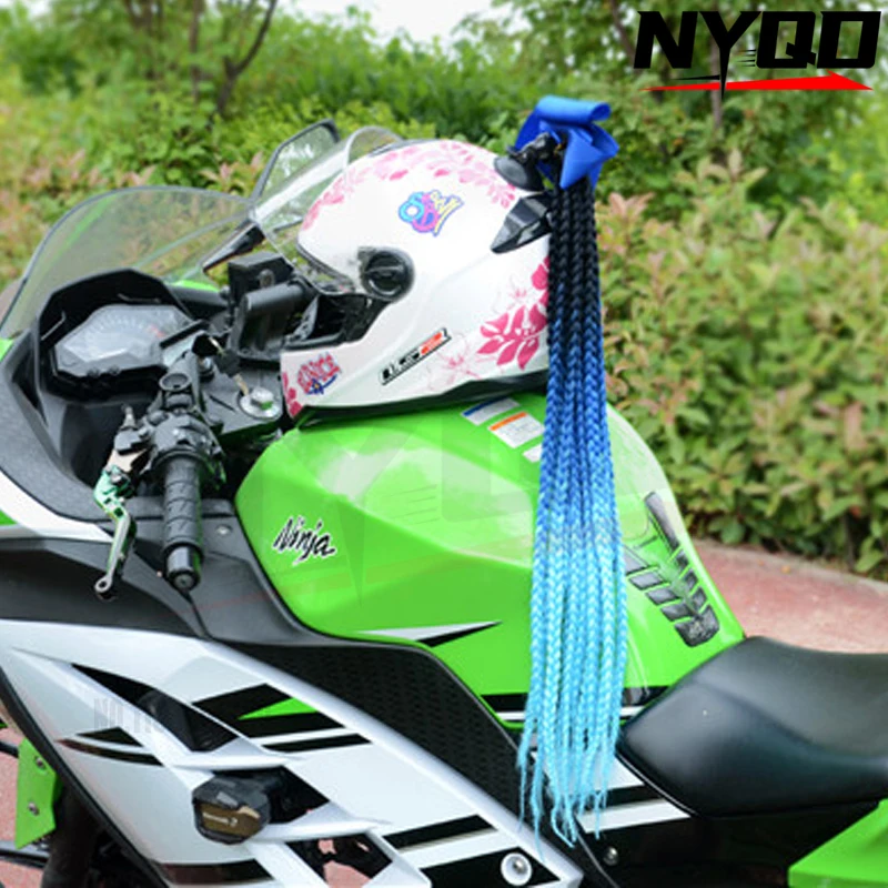 Motorcycle Helmet handmade Dirty Braid  Dreadlocks Decoration Punk Motocross Racing for All Riders Man Women FreeStyle