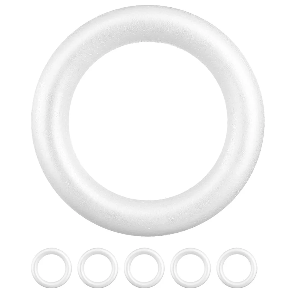 6 Pcs Foam Ring Circles Air Dry Clay High Density Cake Decorating Tools for DIY Kids Party Ornament Sticker