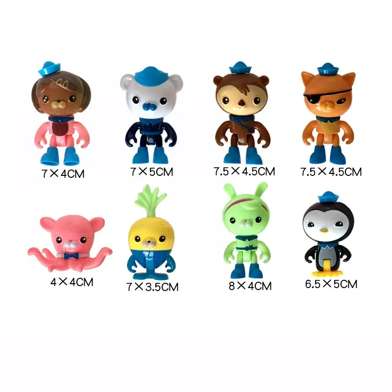 8 Uds. Juguetes para niños Barnacles Kwazii Dashi Peso Shellington pingüino Inkling Anime figura de acción juguete de cumpleaños