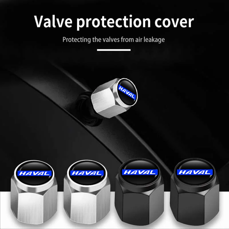 Car Emblem Wheel Tire Valve Stem Cap Dust Cover Accessories For Haval H5 H7 H8 H9 M4 M6 F5 F9 F7X F7H H2S Jolion Great Wall