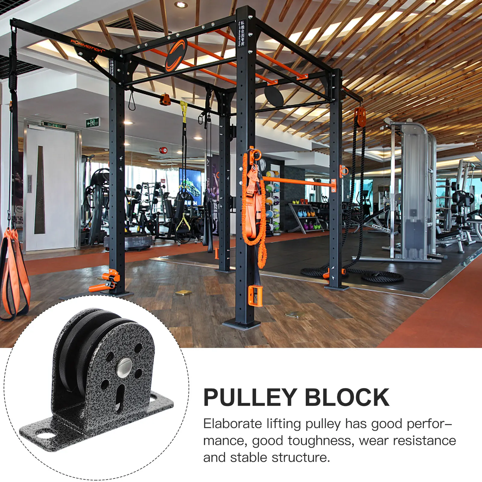 

2pcs Wall Mount Single Block Heavy Duty Mute Lifting Pulley Bolts Fitness Lifting Workout Bearing Pulley Wear