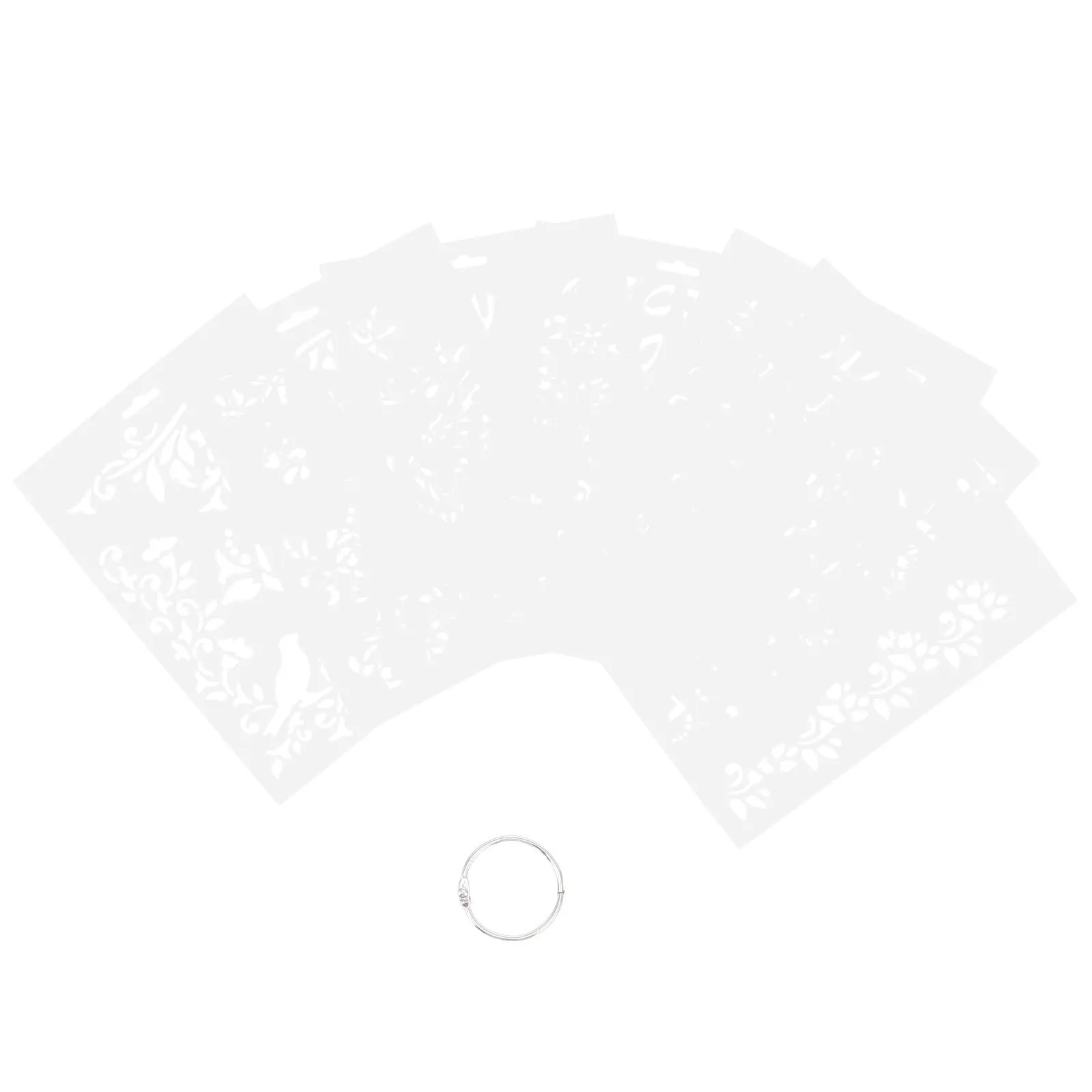 7 قطعة قالب رسم استنسل رسم مجوف متين وقابل لإعادة الاستخدام للأطفال يمكنك صنعه بنفسك سجل القصاصات استنسل اللوحة الإبداعية