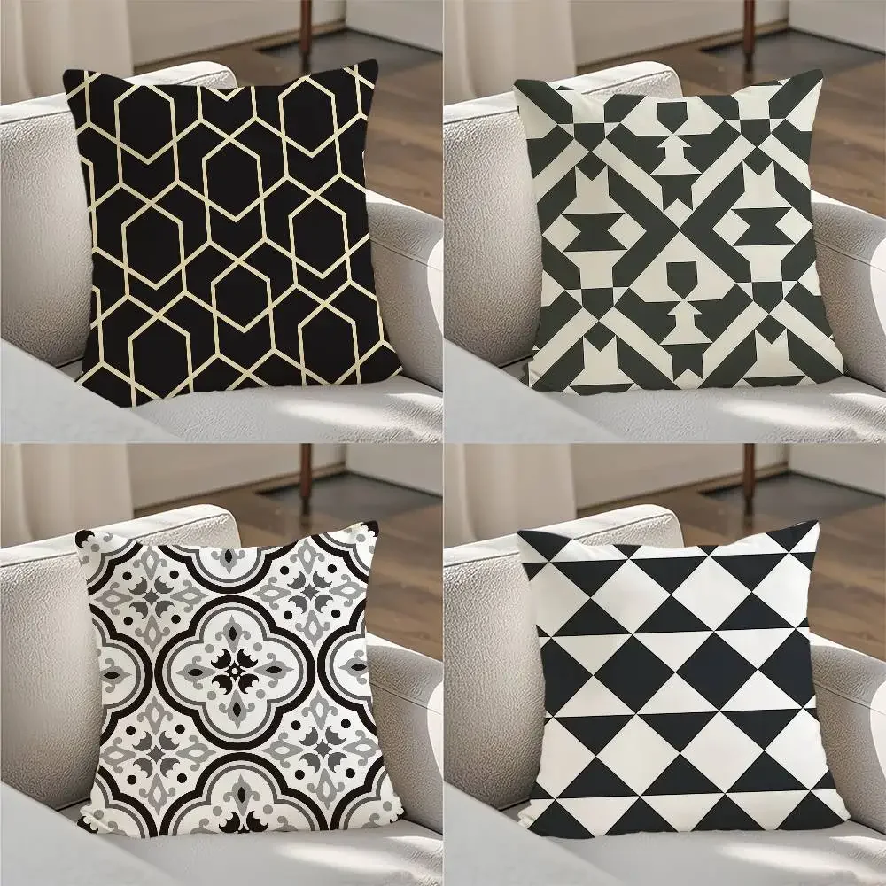

Design Geometry Pillow Case Luxury Double-sided For Car Pillows 45x45 Cushions Cover Home And Decoration Sofa Pillowcase 50x50