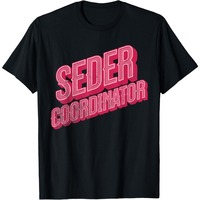 Funny Passover Seder Coordinator Jewish Passover Leader T-Shirt Men's Summer 100_ Cotton Creative Graphic Printed T-shirt Tops