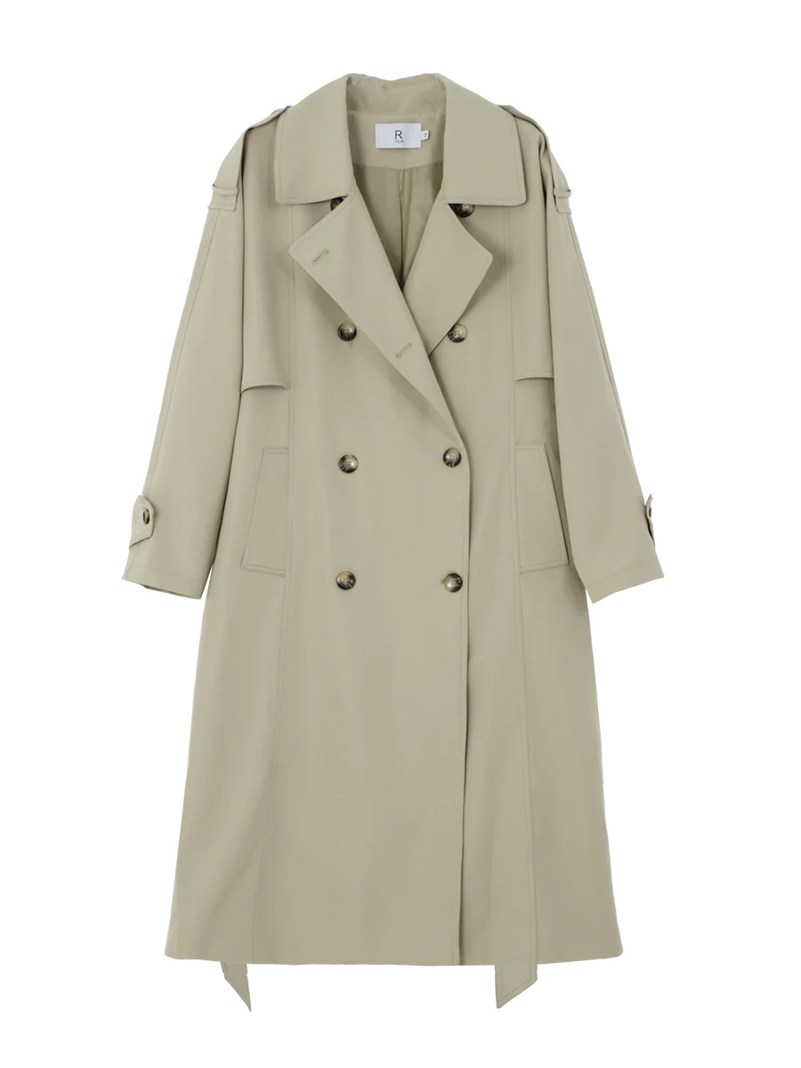 

Ele Long Coat Women's Sle 2025 New Autumn Season High Faion Retro Feel Polyester Fiber Straight Cut Commute Wear