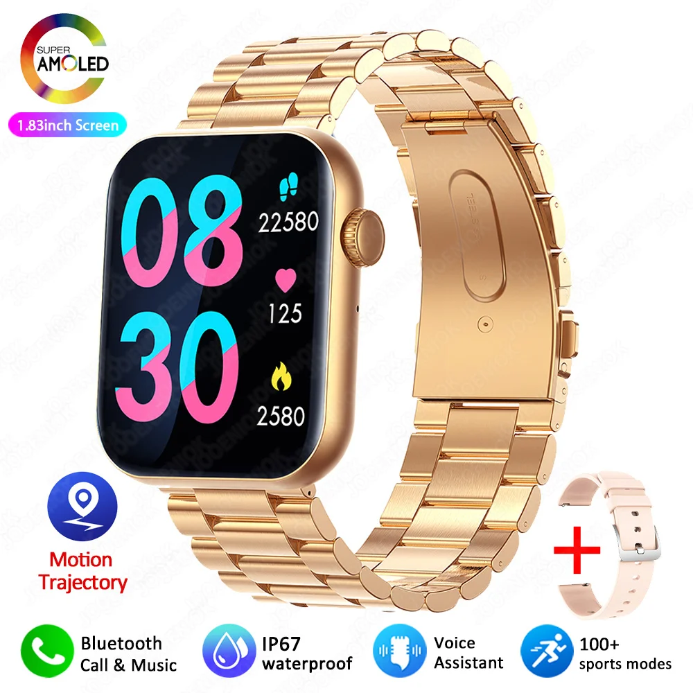 2025 New Smart Watch Full Touch Screen Bluetooth Call AI Voice Heart Rate Waterproof Watches Sports Bracelet Smartwatch Women