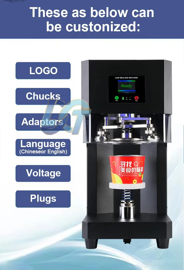 أحدث آلة ختم وعاء الصودا التلقائي القصدير يمكن السدادة مع حامل الكأس لشاي فقاعة صوب الأعمال الكرتون السوداء #5