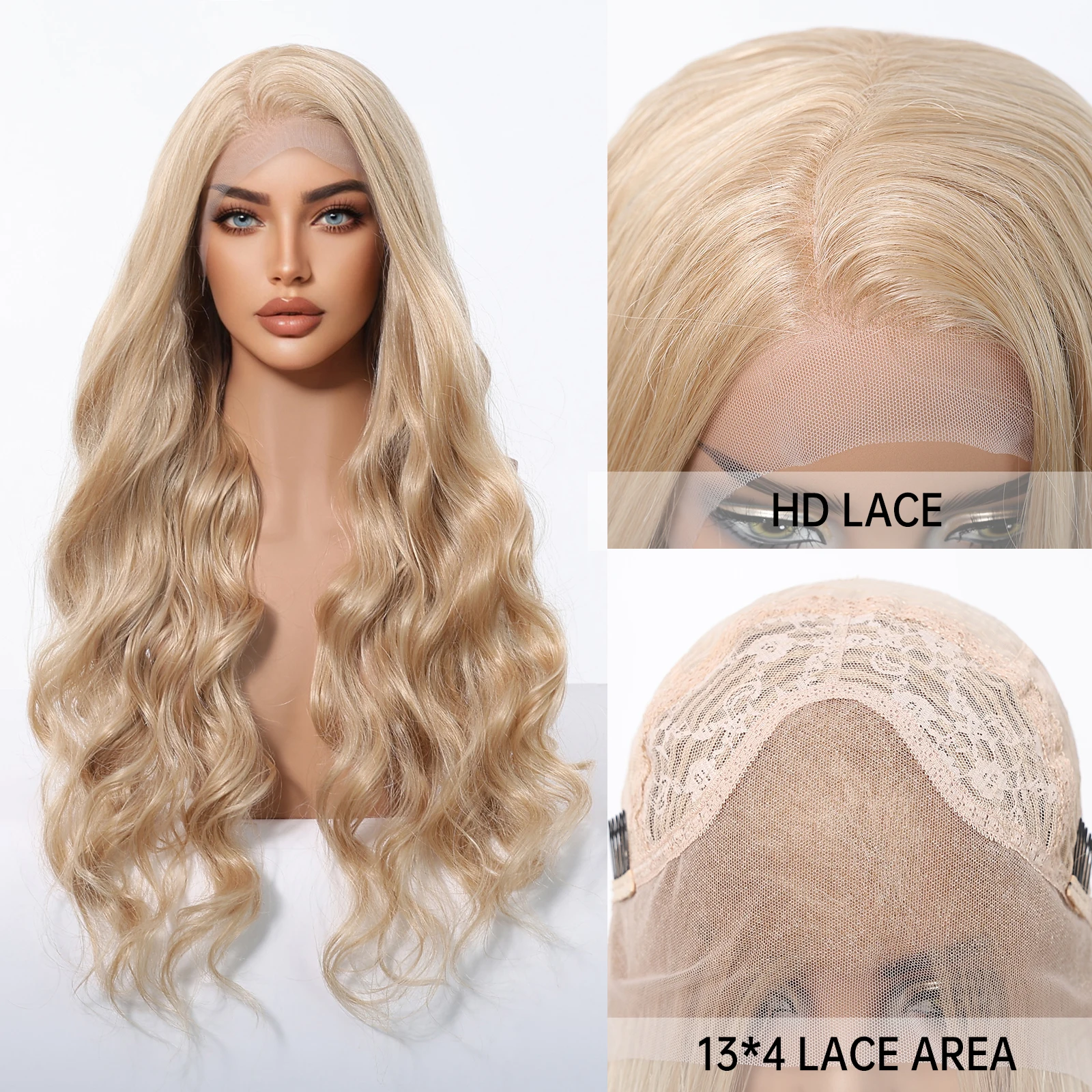 topshe-undetectable-hd-lace-frontal-wig-13x4-blonde-synthetic-wig-pre-plucked-natural-hairline-glueless-hand-tied-premium-fiber