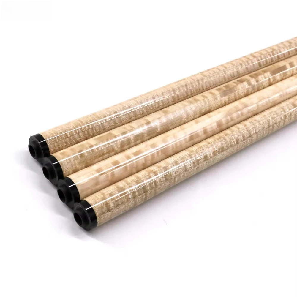 

Customized 12 Pcs Laminated Curly and Curly Wood Billiard Carom Cue Shaft