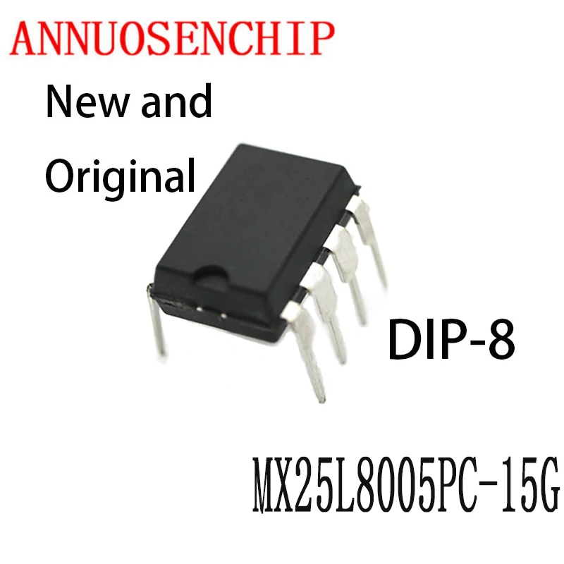 10PCS New And Original DIP-8 MX25L8005PC DIP8 25L8005PC-15G DIP MX25L8005PC-15 MX25L8005PC-15G