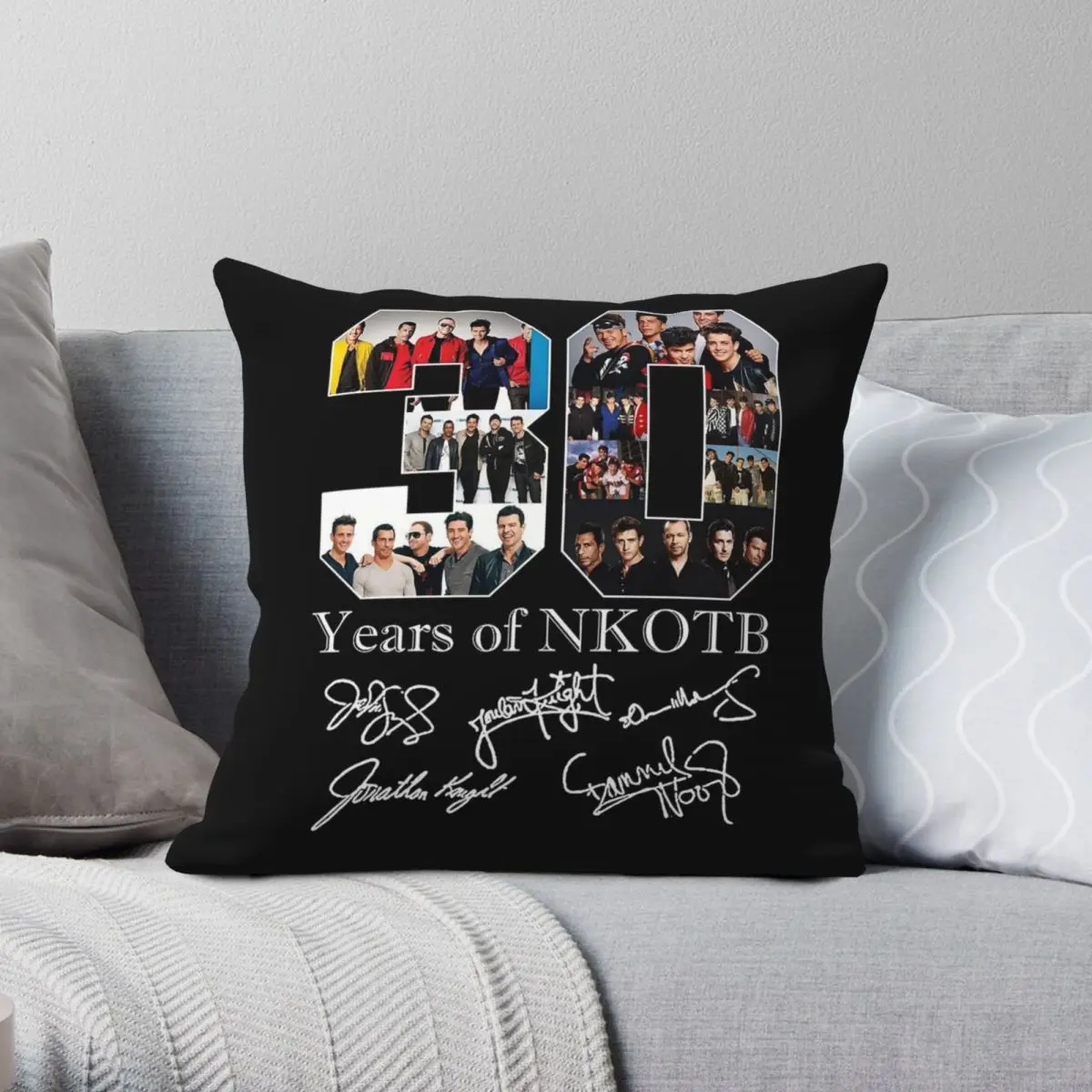 30 Years Of Nkotb Square Pillowcase Polyester Linen Velvet Creative Zip Decor Throw Pillow Case Room Cushion Cover 45x45