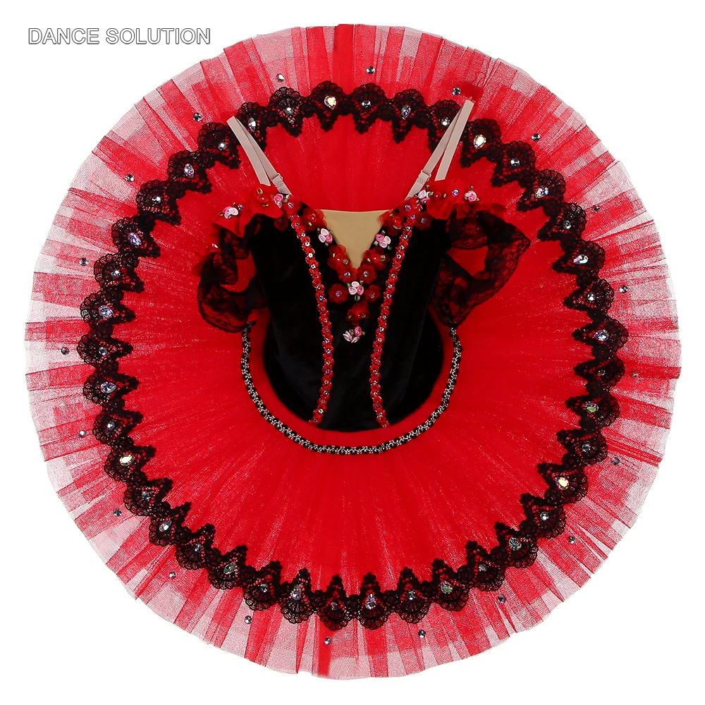 

Black & Red Pre-professional Ballet Tutu for Performance or Comeptition BLL607