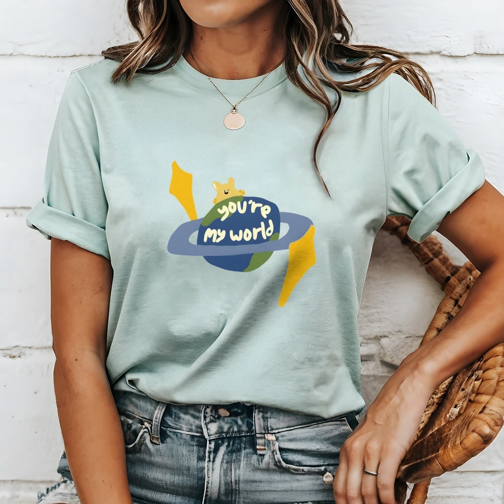 You Are My World Shirt Women Graphic T-Shirt Gift For Mom Grandma Mother’s Day T-Shirt