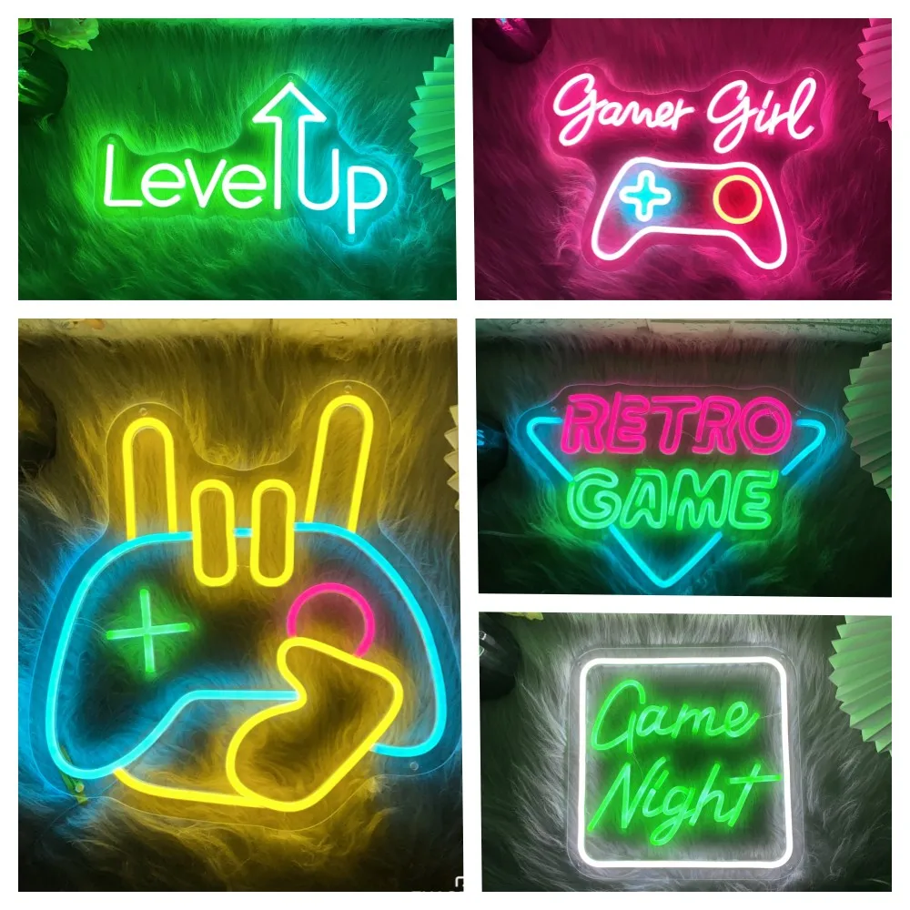 

Gaming Neon Led Sign Game Room Wall Decor Neon Light Internet Arcade Neon Night Lights USB Party Bar Club Boys Girls Gamer Signs