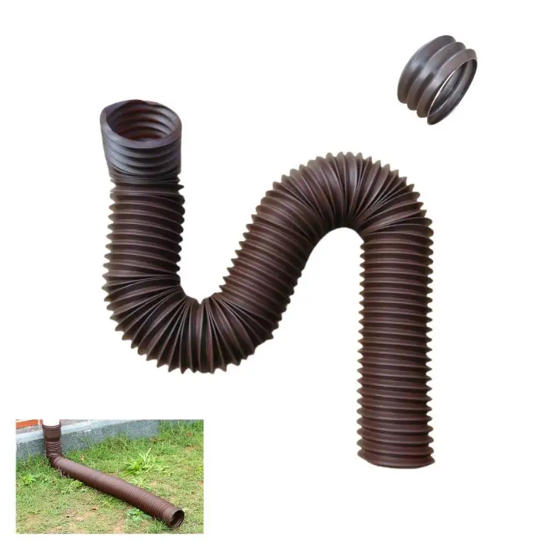 【BA】1.3M Expandable Flexible Downspout Extension Pipe Adjustable Rainwater Drainage Solution For Home Exterior