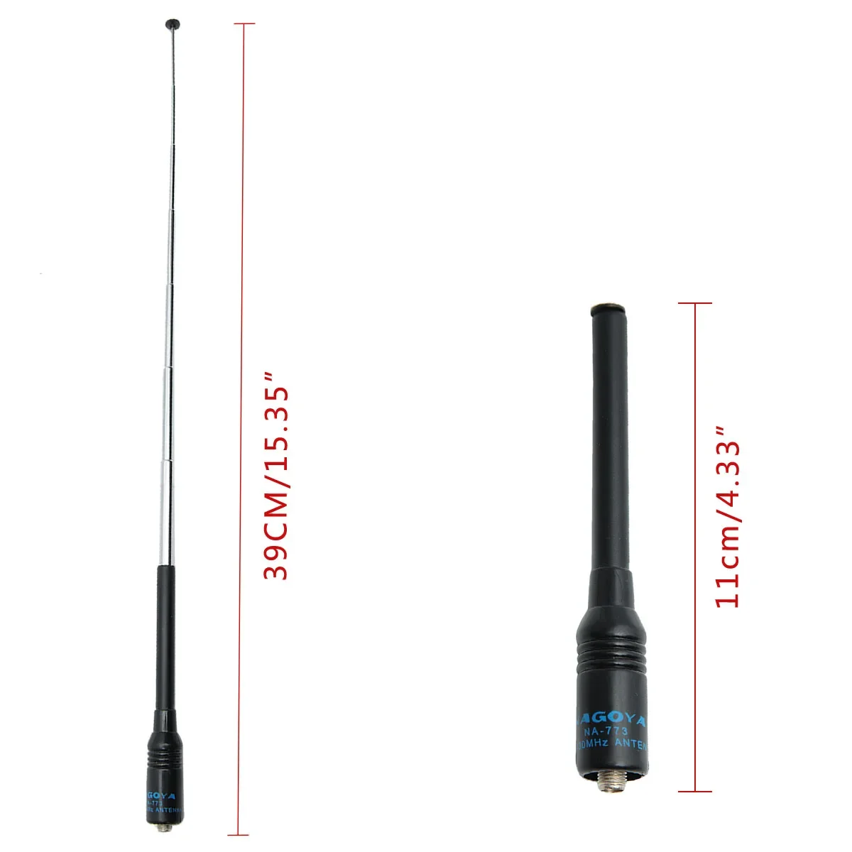 Flexible Nagoya NA-773 SMA-Female VHF UHF Dual Band Telescopic  Antenna For BaoFeng UV-5R UV-82 BF-888S UV-S9Plus Walkie Talkie