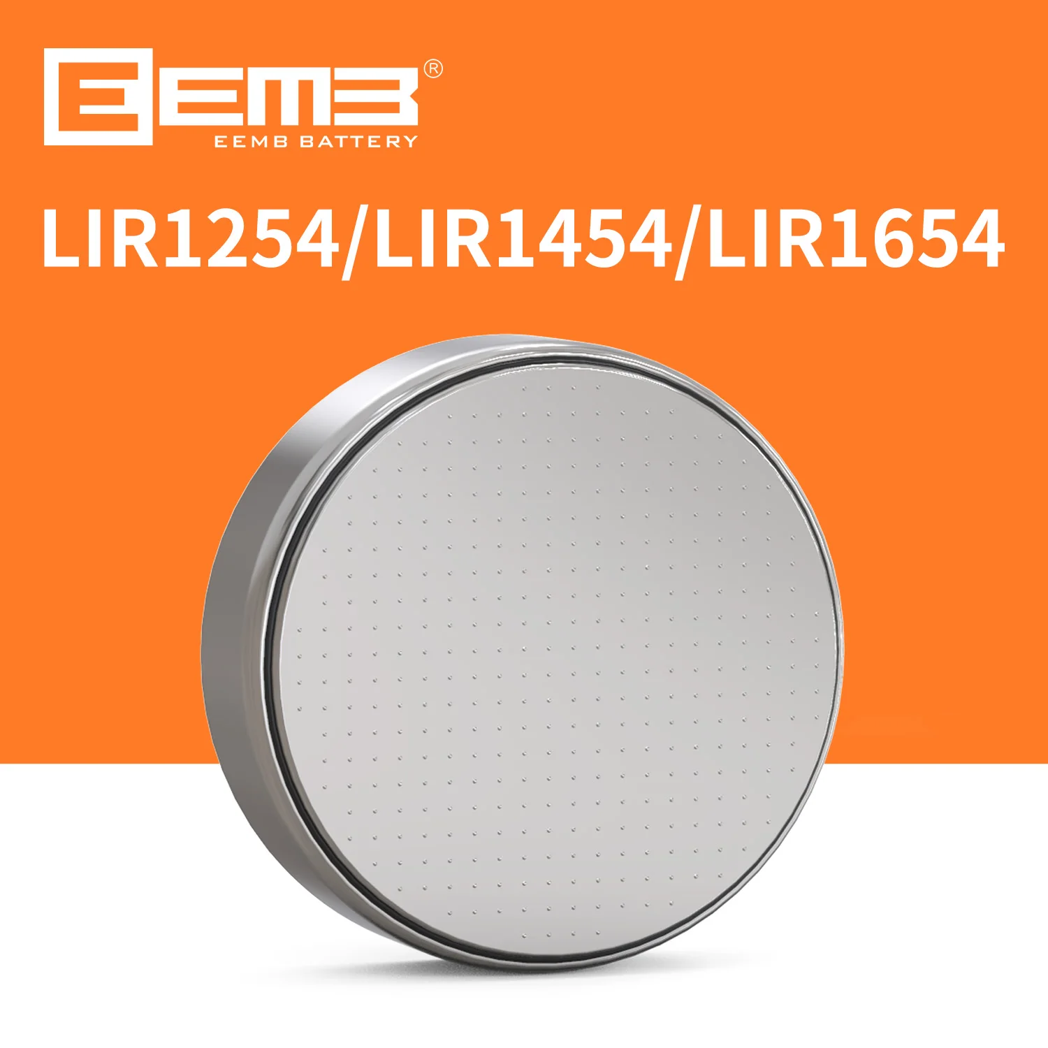 EEMB Wiederaufladbare Lithium-Knopfbatterie LIR1254 LIR1454 LIR1654 3,7V Optional 4 Stück für TWS-Ohrhörer, Autoschlüssel, Uhr