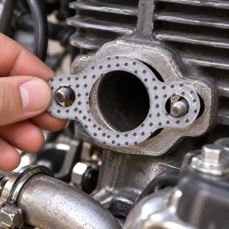 M76E 24 041 49-S Ersatz-Motorkopfdichtungssatz, Carbon-Composite-Dichtung mit schwarzen Dichtungspunkten und geformten Öffnungen – Detail 10