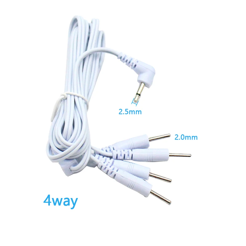 2Pins & 4Pins Head 2.5mm Plug Electrode Wires Cable for TENS Unit massager Machine Wires Line Wire for Electrode Pads