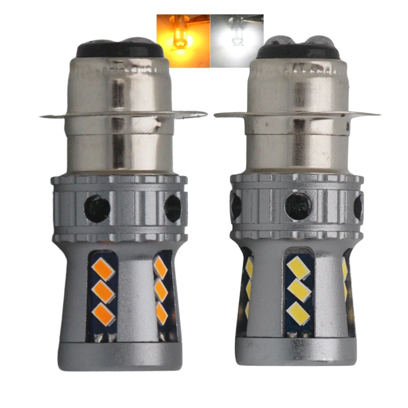 

P15D P15D-25-1 PX15D T19 H6M LED Motorbike Headlight Bulbs 6500K White Yellow For Motorcycle 12v 24v Motos Accessories Fog Light