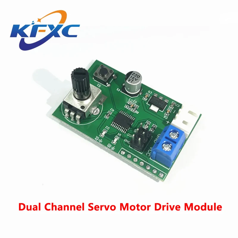 

DC 5V-9V Dual Channel Servo Motor Drive Module Controller Debugger for SG90/MG995/MG996 Robot Servo Control Module