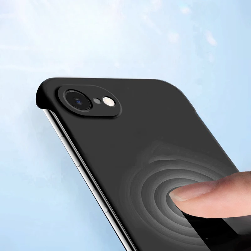 16E Ultradünne rahmenlose Handyhülle für iPhone 16 E 16 Pro Max 16 Plus, matte harte PC-Schutzhülle auf der Rückseite – Detail 3