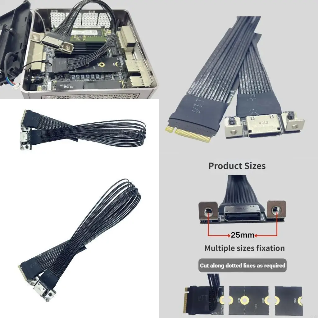 

C90F экранировал кабель M.2 к Oculink 4i SFF8611 для быстрой передачи данных без потерь
