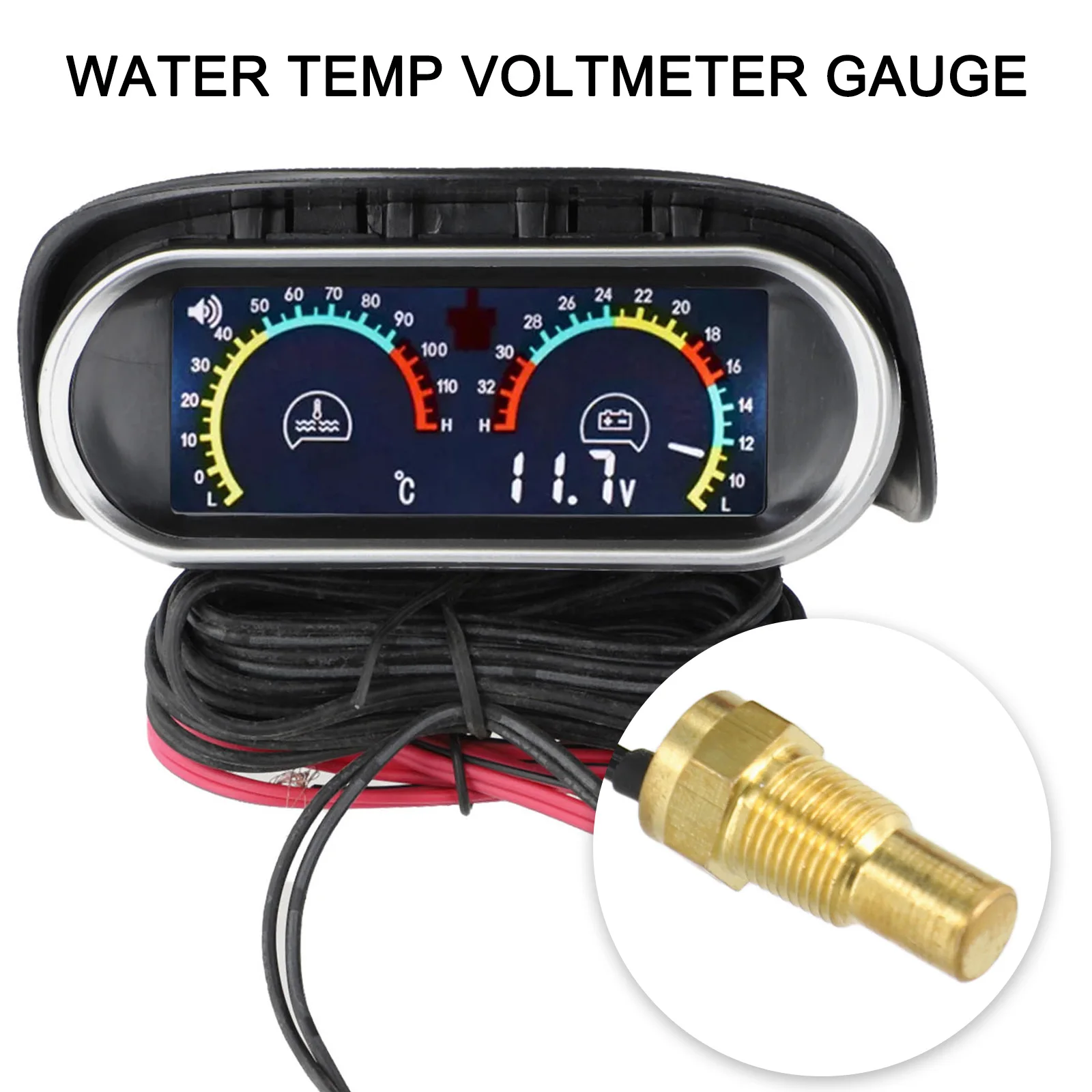 

10 мм датчик температуры автомобиля датчик температуры воды с датчиком монитора двигателя параметр дисплей дизайн солнцезащитного козырька