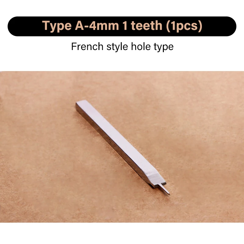4Pcs 3mm Cuir Kit Outils, Perforatrice DIY Artisanat du Cuir Griffe Perforateur Trou Couture Diamant Laçage 1 2 4 6 Prong Lacing Perforate Sew Tools