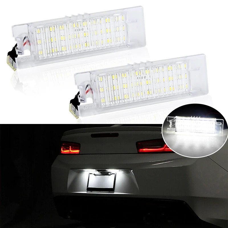 2Pcs For Chevrolet Malibu Limited 2016 Volt 2011-up LED License Number Plate Lamp Lights 6000K White Canbus Error Free Car Light