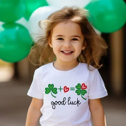 Kids Funny St Patrick's Day Tshirt Boys T-Shirt Clothes Girls St Patricks Lucky Tees Holiday Clothes Boys Girls Fashion Tee