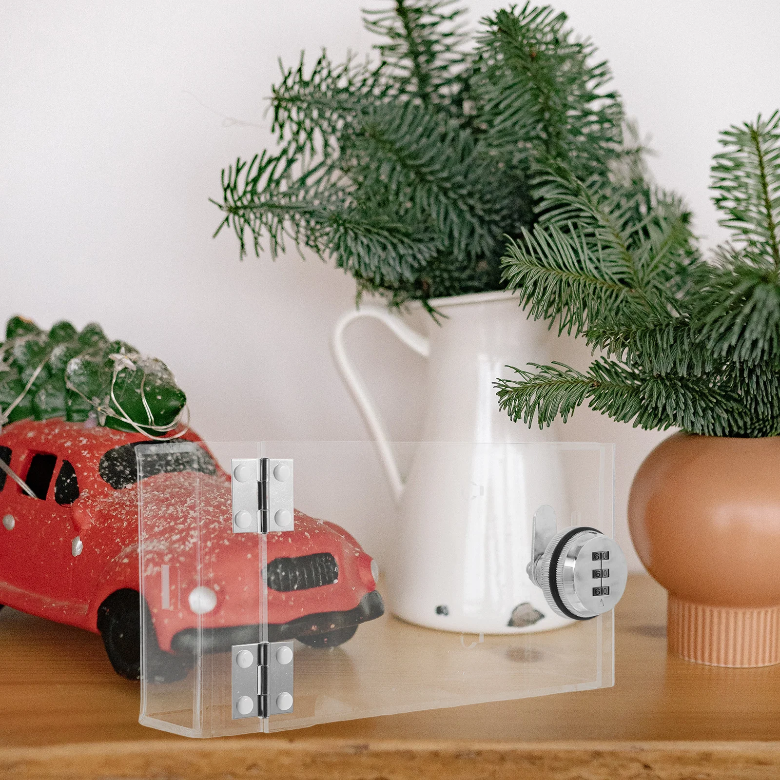 Lockable Clear Cellphone Storage Box Transparent Mobile Phone Organizer Lock Security Case for Classroom Office Self-Control