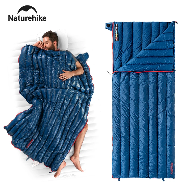 

Naturehike Warm Duck Down Sleeping Bags Ultralight Spliceable Camping Envelope Sleeping Bag for Outdoor Hiking Waterproof